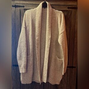 Cozy Cream Open-Front Sweater